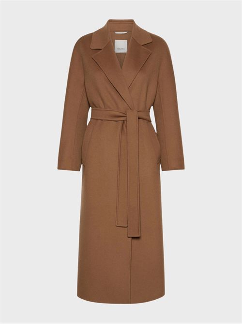 Cappotto lungo a vestaglia in pura lana con cintura S' MAX MARA | 2629016121600041